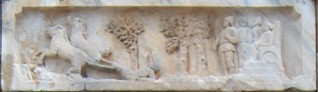 Fronton de l'glise "le martyr de Saint Hippolyte" Cliquez sur l'image pour l'agrandir